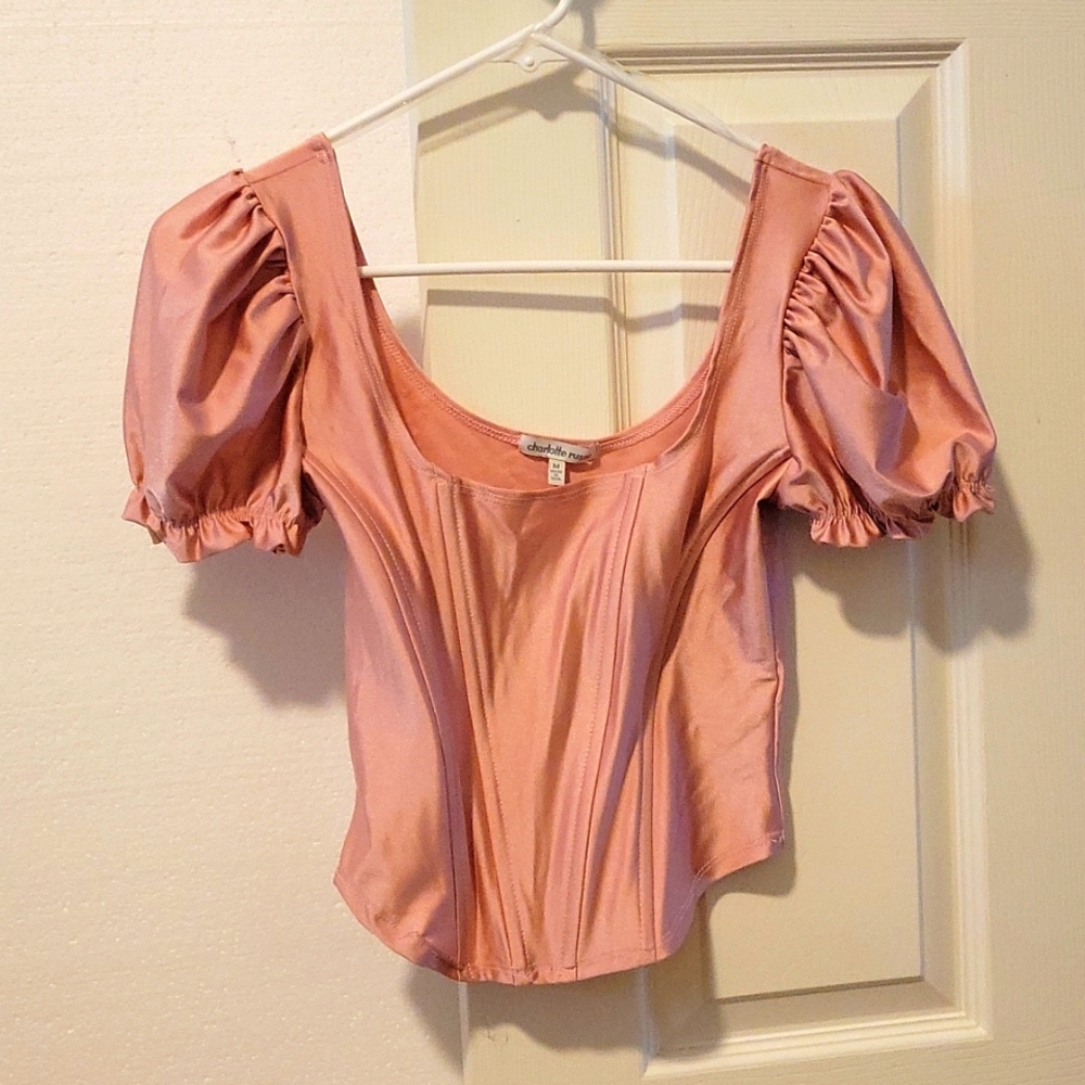 Pink corset top